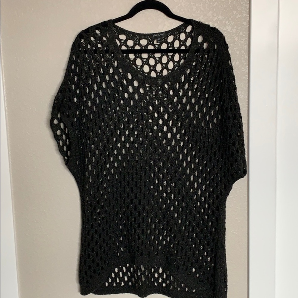 6th & Lane Open-Weave Sweater, Size 14/16